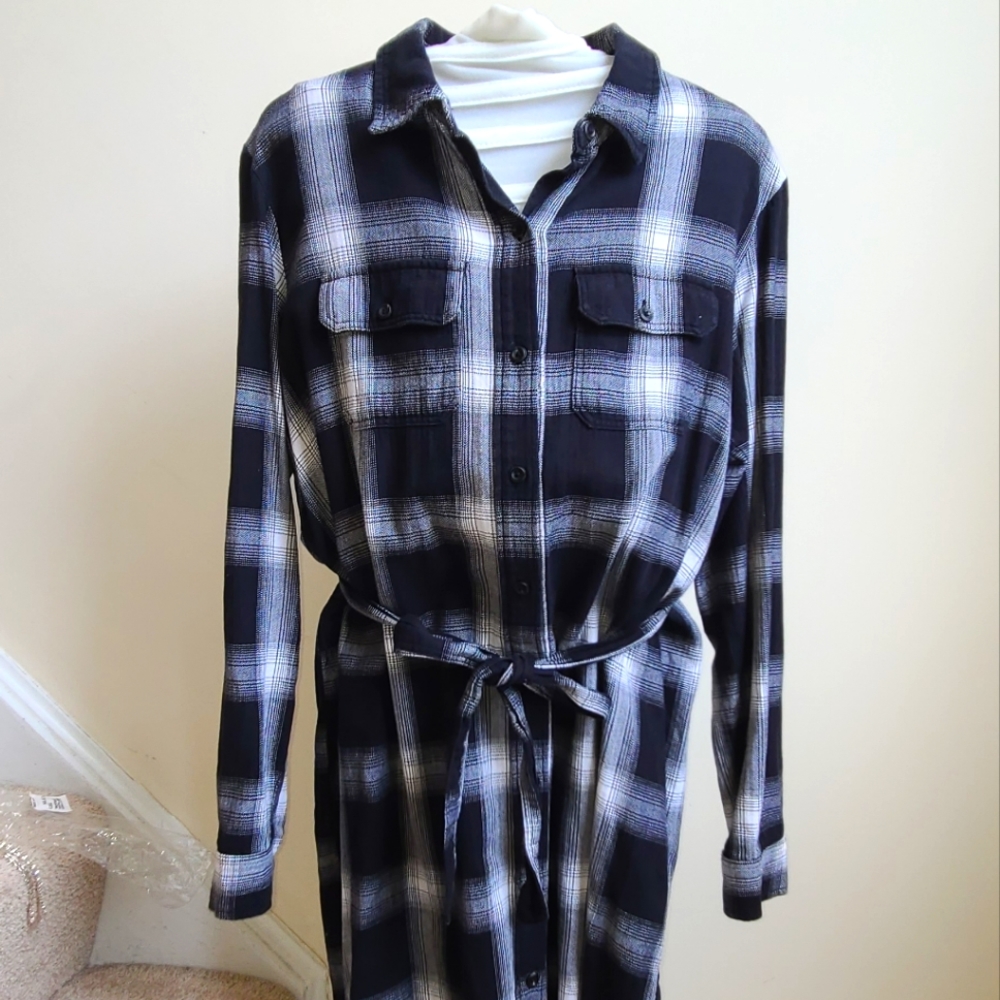 Plaid Shirt Dress